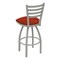 Holland Bar Stool Co 30" Swivel Bar Stool, Nickel Finish, Graph Poppy Seat 41030AN021 - alternate 2